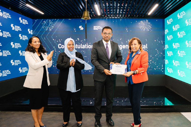 ESX officially awarded its first Trading Membership Certificate to Wegagen Capital Investment Bank S.C., May 2025