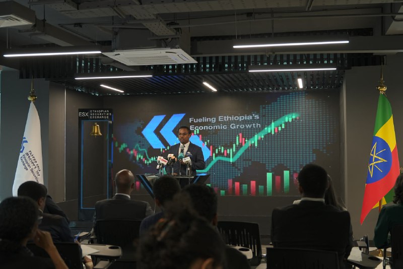 ESX hosting a press conference right on our newly unveiled trading floor to announce the official launch date for Ethiopia’s first-ever securities exchange, December 2024