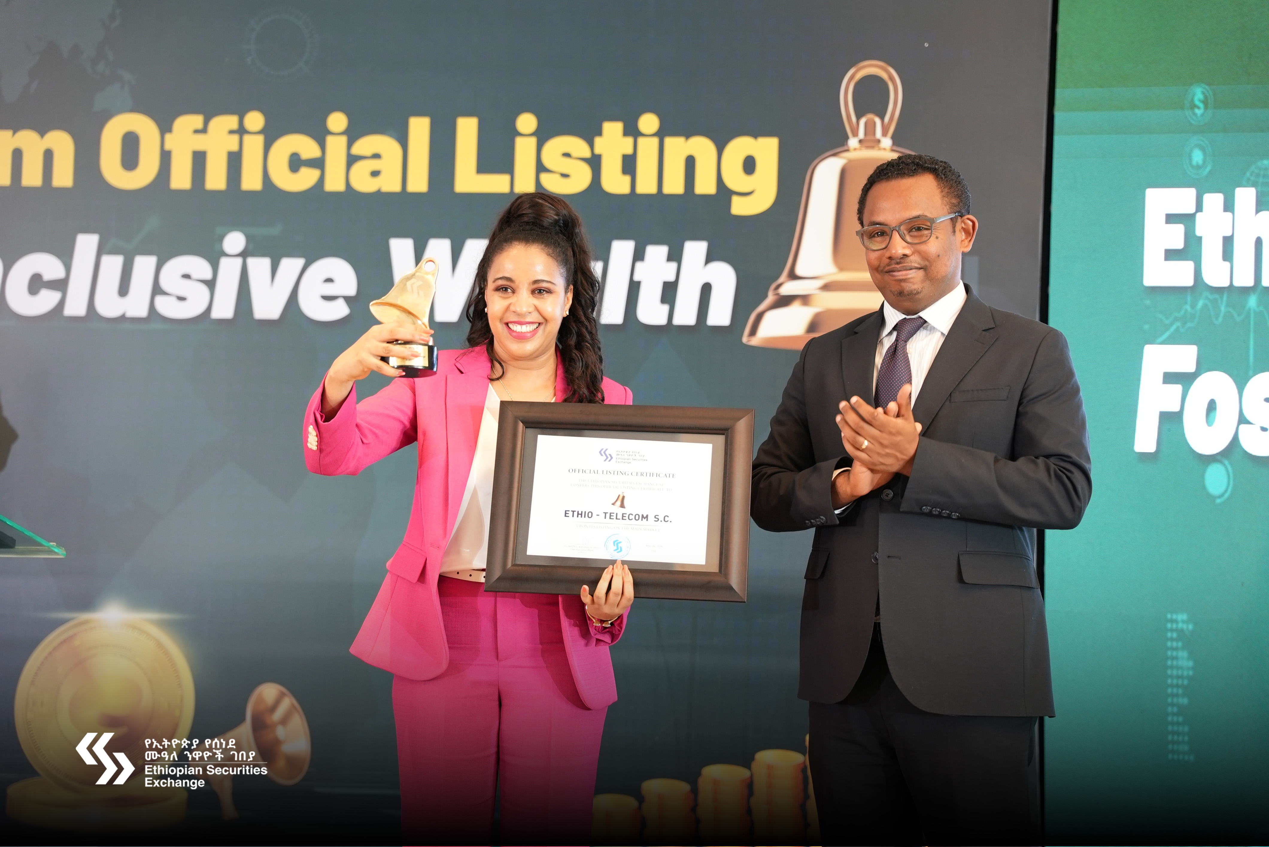 ESX officially listed Ethio-Telecom S.C. on its Main Market, May 2026